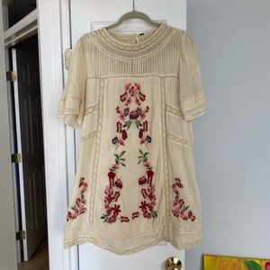 Embroidered free people dress